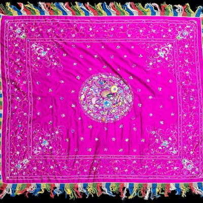 Sale Photo Thumbnail #399: Chinese Embroidered Silk Table Cloth
