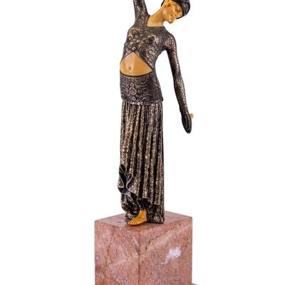 Sale Photo Thumbnail #283: Art Deco Dancer After D.H. Chiparus's "Footsteps"