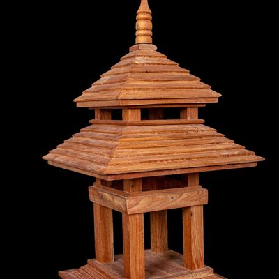Sale Photo Thumbnail #149: Asian Hardwood Spirit House/Pagoda-Style Art Model