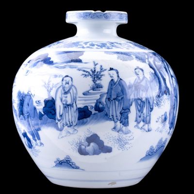 Sale Photo Thumbnail #180: Chinese Blue White Guan Jar, Maghenzani Provenance