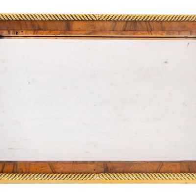 Sale Photo Thumbnail #325: Burlwood and Giltwood Framed Wall Mirror