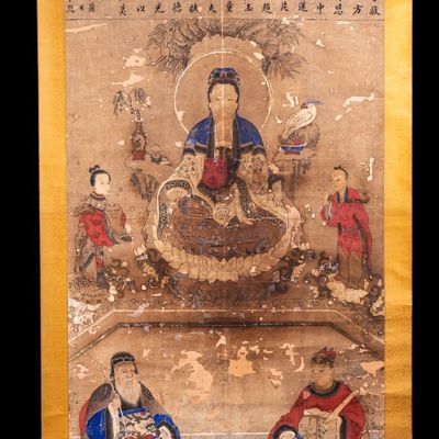 Sale Photo Thumbnail #314: Antique Chinese Buddhist Scroll