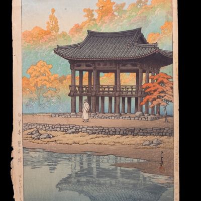Sale Photo Thumbnail #201: Japanese Woodblock Hakuyoji Sokeiro Kawase Hasui