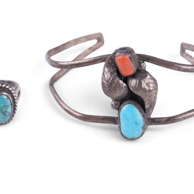 Sale Photo Thumbnail #481: Turquoise, Silver Bracelet and Ring