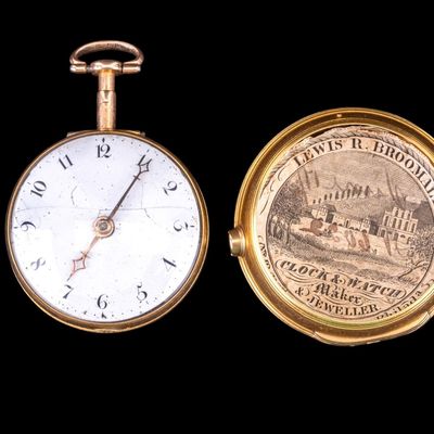 Sale Photo Thumbnail #477: 14K Gold Thomas Wiswall London Pocket Watch