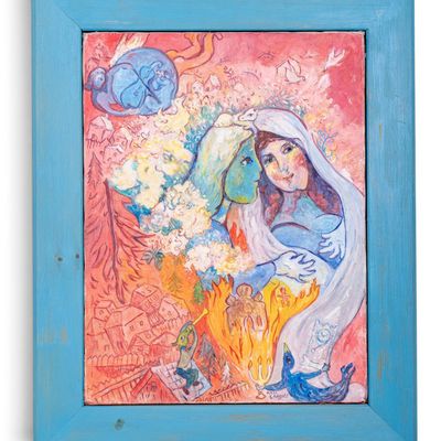 Sale Photo Thumbnail #291: Signed O/C in the manner of Marc Chagall
