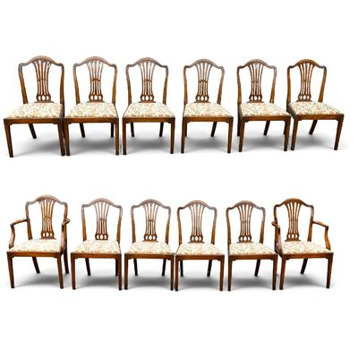Sale Photo Thumbnail #21: Set of 12 Mahogany Dining Chairs