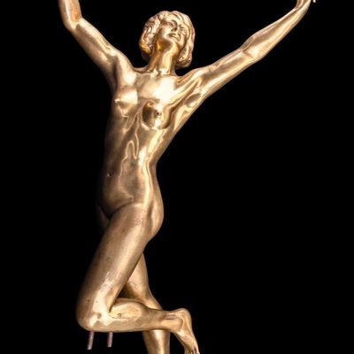 Sale Photo Thumbnail #286: Art Deco Solid Bronze Woman Hood Ornament/Mascot