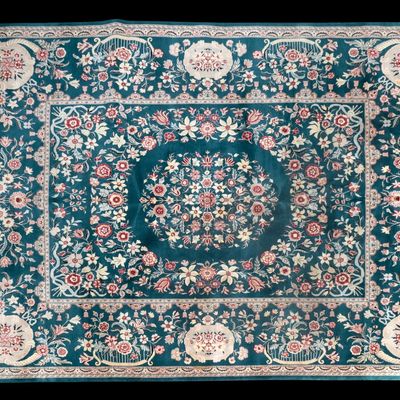 Sale Photo Thumbnail #39: Green Tabriz Area Rug