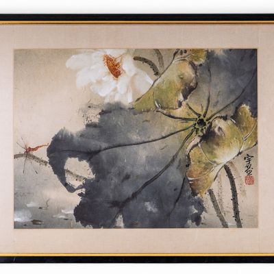 Sale Photo Thumbnail #104: Henry Wo Yue-Kee Chinese Watercolor