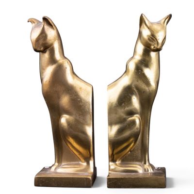 Sale Photo Thumbnail #275: Bronze Art Deco Cat Bookends