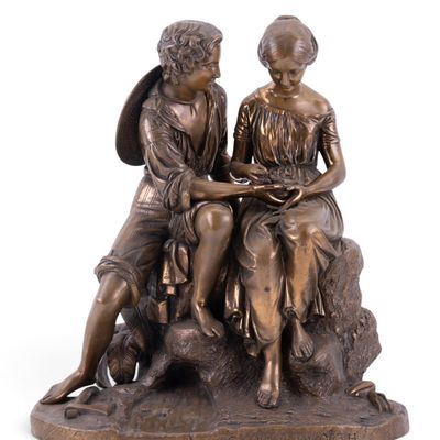 Sale Photo Thumbnail #424: Cumberworth 21 lb Brass Figural Sculpture