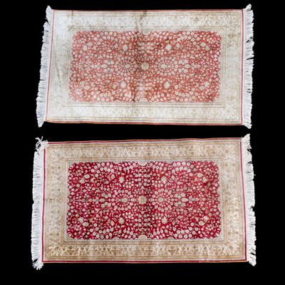 Sale Photo Thumbnail #27: 2 Signed Handmade Silk Rugs