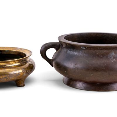 Sale Photo Thumbnail #167: Chinese Bronze Censers w/ Xuande, Yu Tang Qing Wan