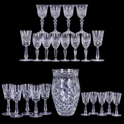 Sale Photo Thumbnail #222: Crystal Glasswear and Vase