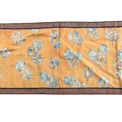 Sale Photo Thumbnail #84: Chinese Kesi Silk Tapestry Panel Sayagata Border