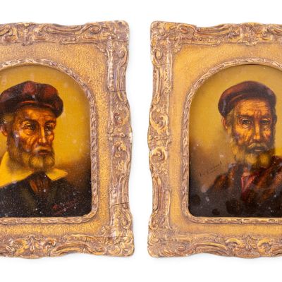 Sale Photo Thumbnail #420: Pr. Old Masters Style Oils by Andrew Kolb & Son