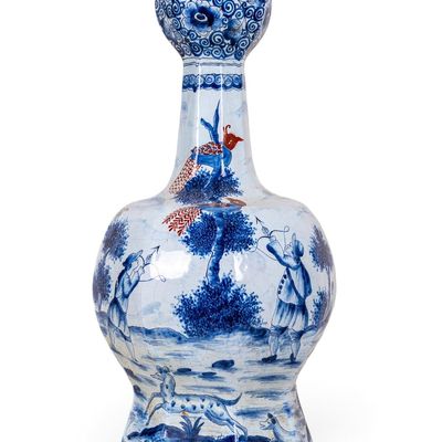 Sale Photo Thumbnail #298: Large 18/19th C Delft Vase Table Lamp
