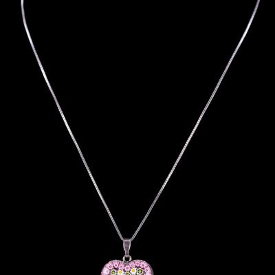 Sale Photo Thumbnail #454: Murano Millefiori and Sterling Pendant Necklace