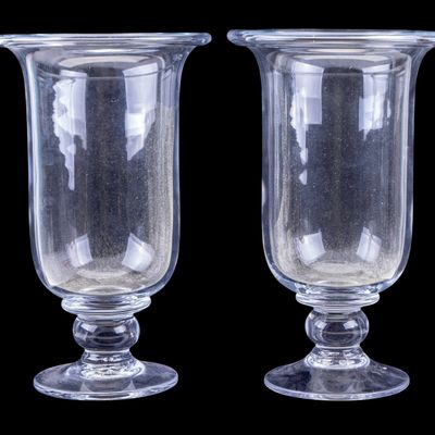 Sale Photo Thumbnail #328: Pair of Hurricane Vases, Attr. Simon Pearce