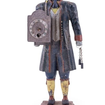 Sale Photo Thumbnail #415: German Cast-Iron Schwarzwalder Timepiece