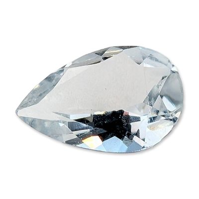 Loose Pear Cut Pale Blue Aquamarine Gemstone