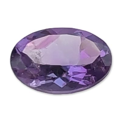 Oval Faceted Purple Amethyst Gemstone