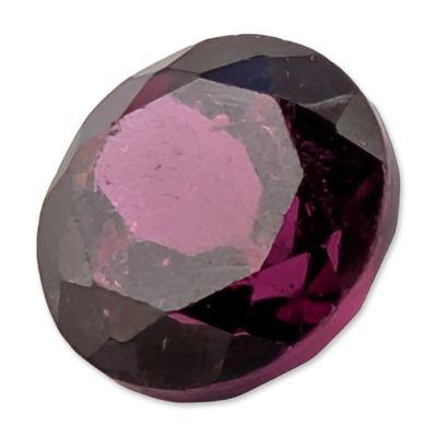 Sale Photo Thumbnail #128: Round Faceted Purplish Red Garnet Gemstone
