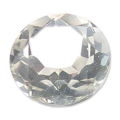 Sale Photo Thumbnail #296: Round Brilliant Cut Colorless Faceted Quartz Gemstone