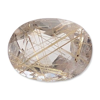 Sale Photo Thumbnail #302: Oval Cut Rutilated Quartz Gemstone