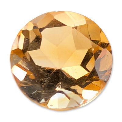 Round Faceted Citrine Gemstone