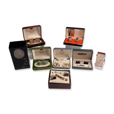 8pc Mid-Century Men's Accessories including Hickok and Lamode