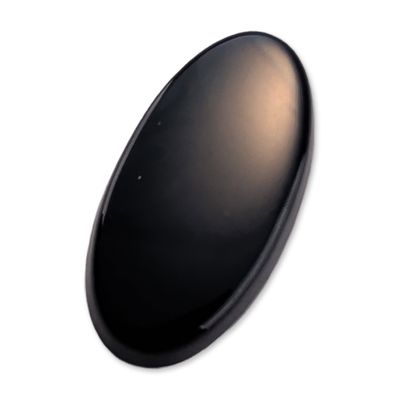 Sale Photo Thumbnail #275: Loose Oval Black Onyx Cabochon Gemstone
