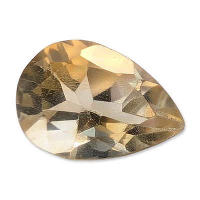 Yellow Pear Cut Faceted Citrine Gemstone