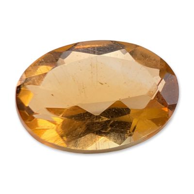 Oval Faceted Golden Yellow Loose Citrine Gemstone