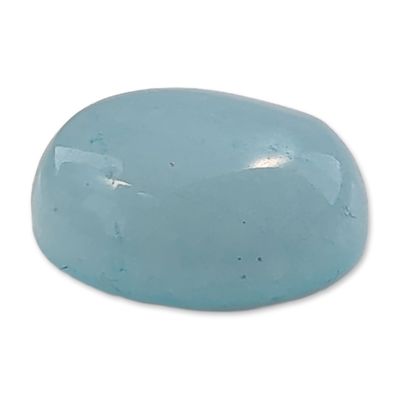Sale Photo Thumbnail #378: Aqua Blue Oval Cabochon Gemstone