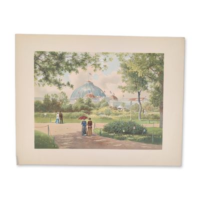 Sale Photo Thumbnail #262: 1893 Chicago World Fair Columbian Exposition Chromolithograph on Paper, Horticultural Building
