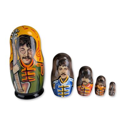 Sale Photo Thumbnail #161: Russian Wooden Nesting Doll Set, Beatles Sgt Pepper