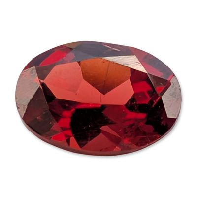 Sale Photo Thumbnail #114: Oval Faceted Red Garnet Loose Gemstone