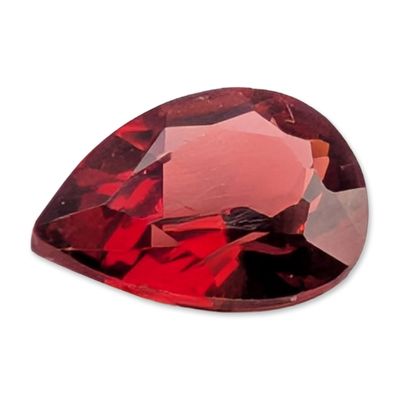 Sale Photo Thumbnail #105: Faceted Pear Cut Raspberry Red Garnet