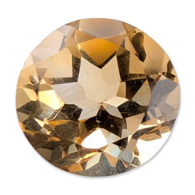 Sale Photo Thumbnail #301: Round Brilliant Cut Champagne Color Quartz Gemstone