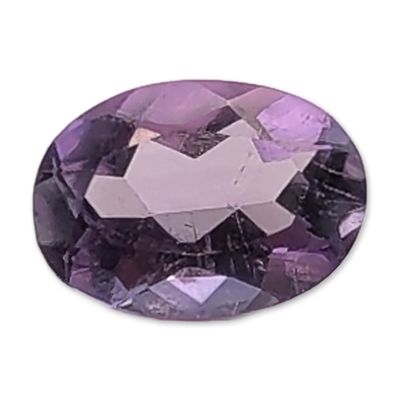 Oval Faceted Purple Amethyst Gemstone
