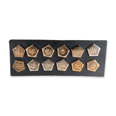 12pc Collection of Soviet Space Exploration Badges