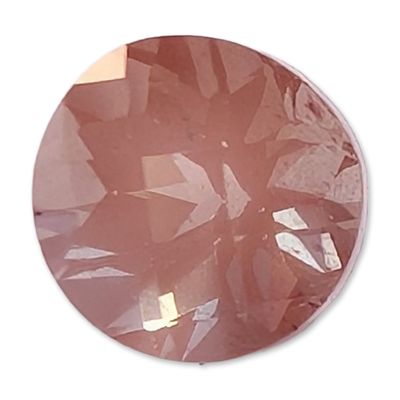 Faceted Peach Round Oregon Andesine Gemstone