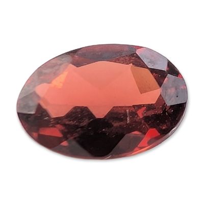 Sale Photo Thumbnail #115: Oval Faceted Red Gemstone