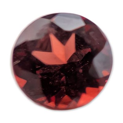 Sale Photo Thumbnail #121: Round Brilliant Cut Red Garnet Gemstone