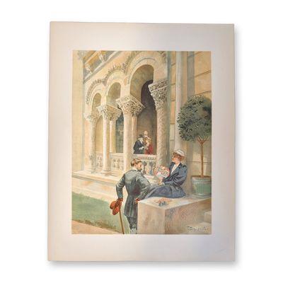 1893 Chicago World Fair Columbian Exposition Chromolithograph on Paper