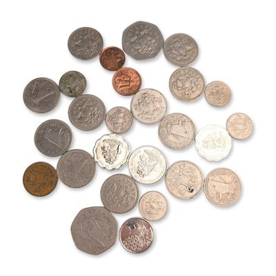 Sale Photo Thumbnail #480: 26pc Collection of Barbados and Bahamas Circulation Coins
