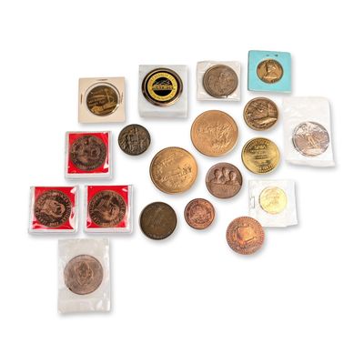 Sale Photo Thumbnail #433: 19pc Commemorative Collection of US Medals and Tokens