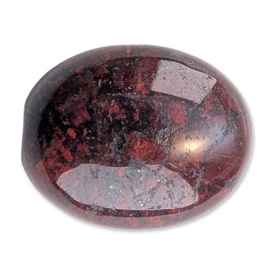 Sale Photo Thumbnail #143: Oval Blood Jade Gemstone Cabochon